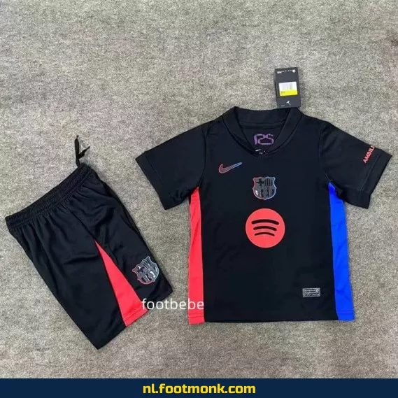 FC Barcelona Uit Thuisshirt Kinderen 2024-2025 - Zwart - Officieel Voetbalshirt