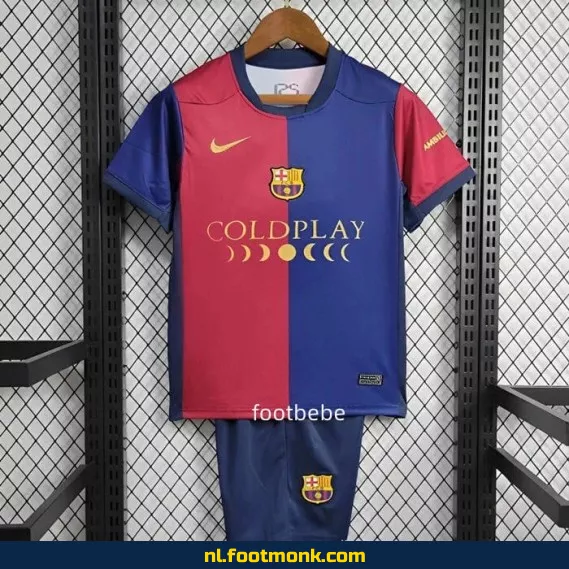 FC Barcelona Thuisshirt Kinderen 2024-2025 – Officieel Voetbalshirt | Coldplay Editie | Personaliseerbaar