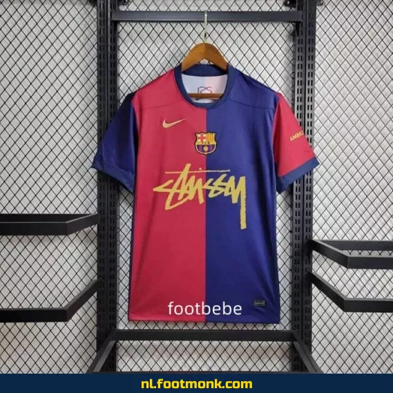 Stussy Barcelona Thuisshirt 2024-2025 – Officieel Voetbalshirt | Dames & Heren | Personaliseerbaar | Fanwear