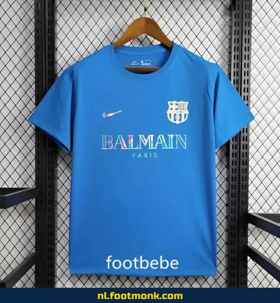 Barcelona x Balmain Voetbalshirt 2024-2025 - Blauw | Officieel Voetbalshirt | Heren & Dames | Fanwear | Aanbieding