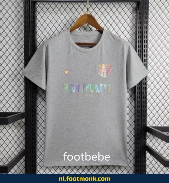 Barcelona x Balmain voetbalshirt 2024-2025 grijs – Officieel voetbalshirt voor heren en dames