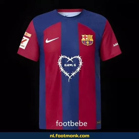 FC Barcelona Thuisshirt 2023-2024 met KAROL G – Officieel Voetbalshirt voor Dames & Heren – Koop Nu Online