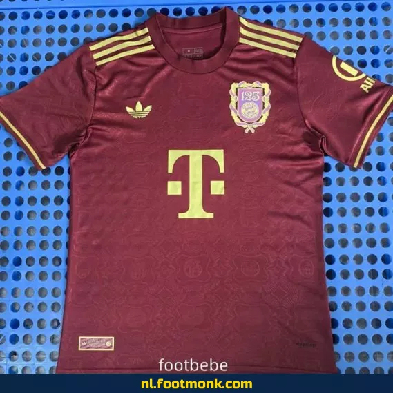 FC Bayern München 2025 125 jaar jubileum thuisshirt – rood voetbalshirt | Officieel voetbalshirt voor heren, dames & kinderen | Personaliseerbaar | Fanwear