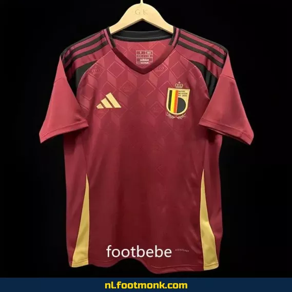 Origineel Belgisch voetbalshirt Euro 2024 thuis - rood | Officieel voetbalshirt kopen