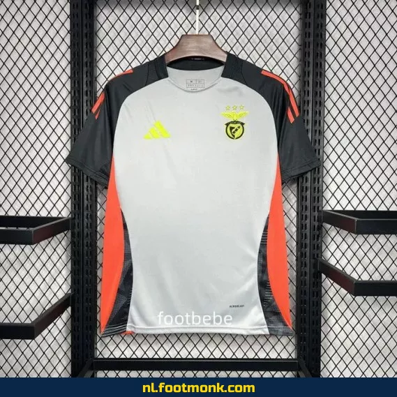 **"Benfica Trainingsshirt 2024-2025 Grijs – Officieel Voetbalshirt voor Heren & Dames – Fanwear met Mogelijkheid tot Personalisatie"**