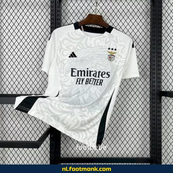 Officieel Benfica Voetbalshirt 2025 - Wit | Origineel Voetbaltenue | Heren & Dames | Fanwear Aanbieding