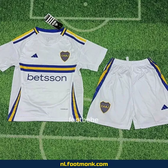 Boca Juniors Kinder Voetbalshirt 2024-2025 Uit Thuistenue – Wit | Officieel Voetbalshirt | Fanwear