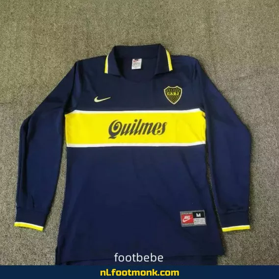 Boca Juniors Vintage Voetbalshirt 1996-1997 Thuistenue Lange Mouw - Officieel Retro Voetbaltenue