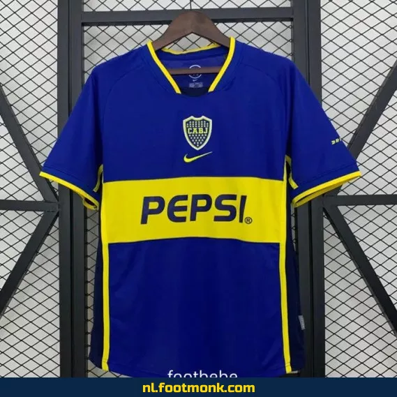 Boca Juniors Vintage Voetbalshirt 2002-2003 Thuistenue - Officieel Retro Voetbalshirt voor Mannen & Vrouwen - Origineel Voetbalshirt Kopen