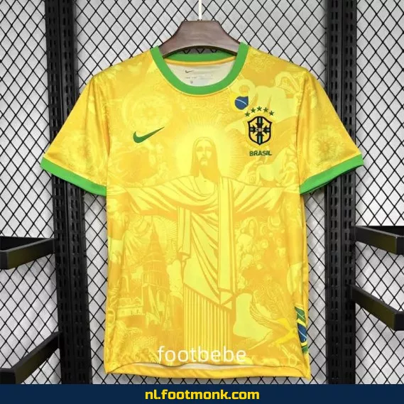 Brazilië 2024-2025 Doelman Christus de Verlosser Voetbalshirt – Officieel, Personaliseerbaar | Voetbalshirts Dames & Heren | Fanwear Aanbieding