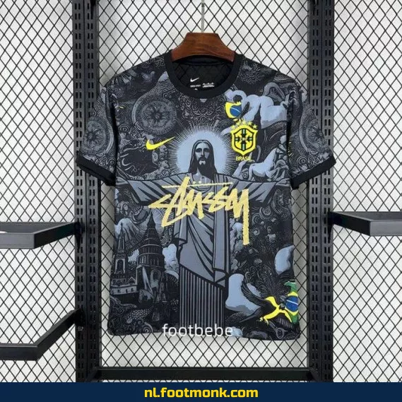 STUSSY Brazil 2024 Doelman Shirt - Copa America Voetbalshirt | Officieel, Origineel | Dames & Heren | Personaliseerbaar | Aanbieding
