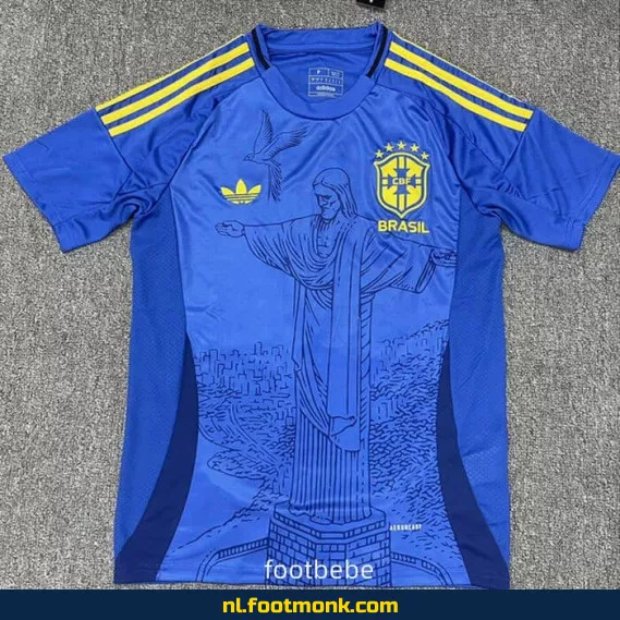 Retro Brazilië Voetbalshirt 2025-2026 - Blauw | Officieel Voetbaltenue | Fanwear Aanbieding