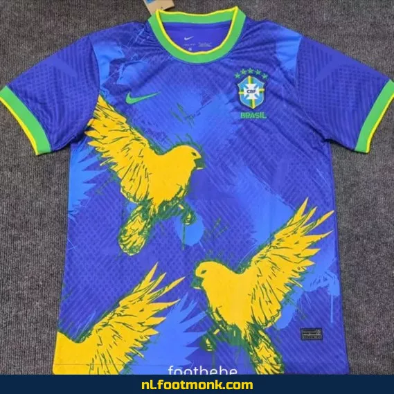 Brazilië 2025-2026 Concept Voetbalshirt - Blauw | Officieel Voetbaltenue | Fanwear | Personaliseerbaar