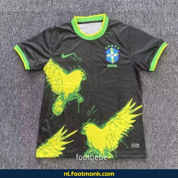 Brazilië 2025-2026 Concept Voetbalshirt - Zwarte Limited Edition | Officieel Voetbalshirt | Heren & Dames | Personaliseerbaar