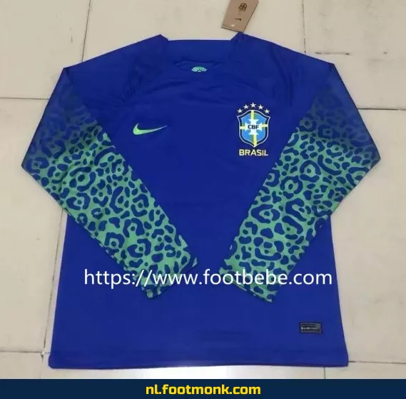 Brazilië Wereldkampioenschap 2022 Lange Mouwen Voetbalshirt – Officieel WK Shirt