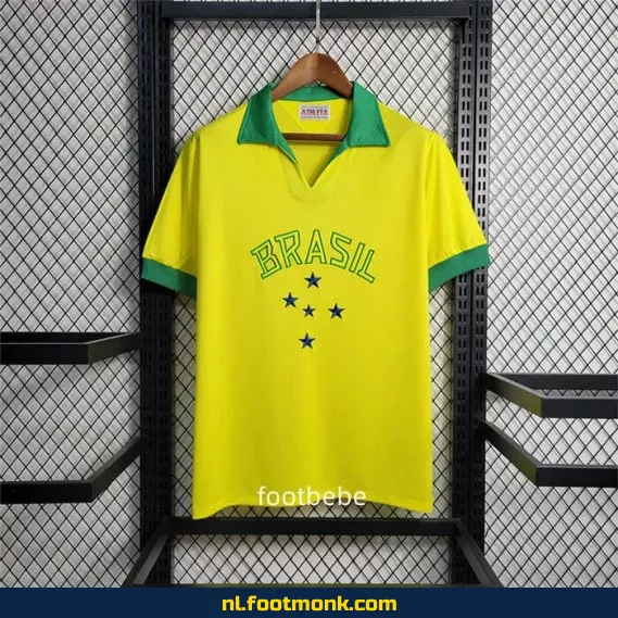 Retro Brazilië Voetbalshirt 1958 - Origineel Thuistenue - Vintage Voetbalshirt