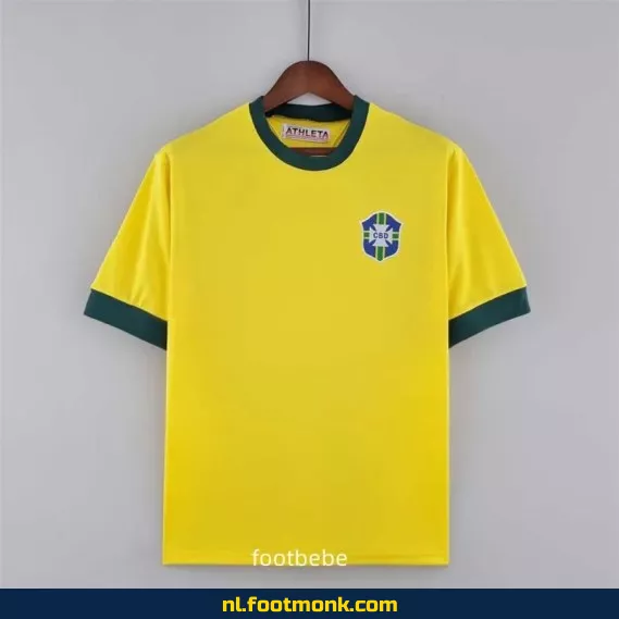 Retro Brazilië Voetbalshirt 1970 - Thuis - Origineel Vintage Voetbalshirt