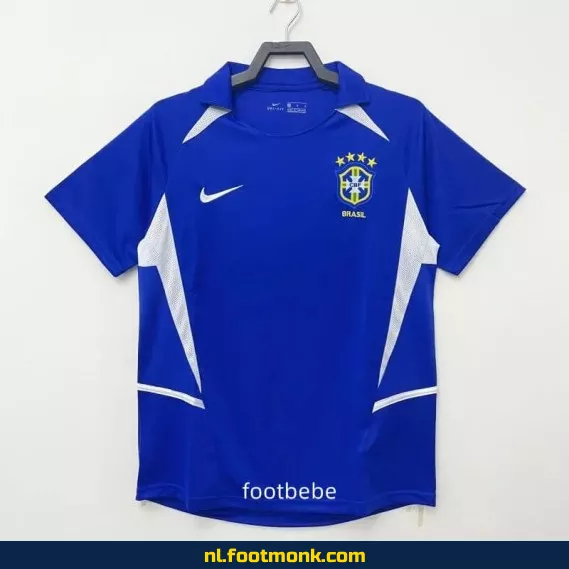 Brazilië Vintage Voetbalshirt 2002 - Uit Tenue - Officieel Retro Voetbaltenue