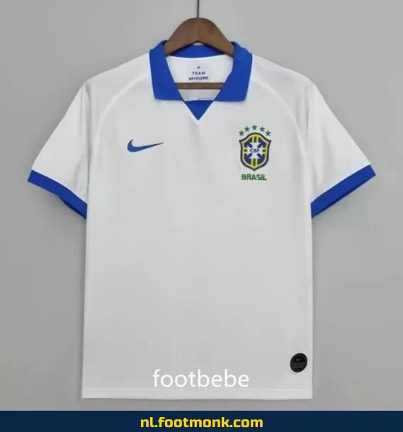 Brazilië Vintage Voetbalshirt 2019 - Wit Uit Shirt | Officieel Retro Voetbaltenue | Fanwear Collectie