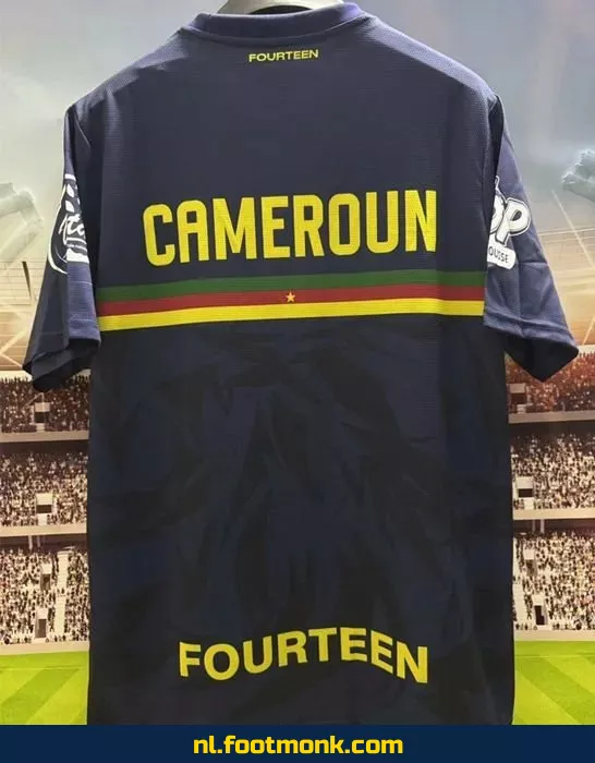 Officieel Cameroen voetbalshirt 2025-2026 - Trainingsshirt blauw - Voetbalshirt heren/dames/kinderen - Origineel voetbalshirt met optionele bedrukking