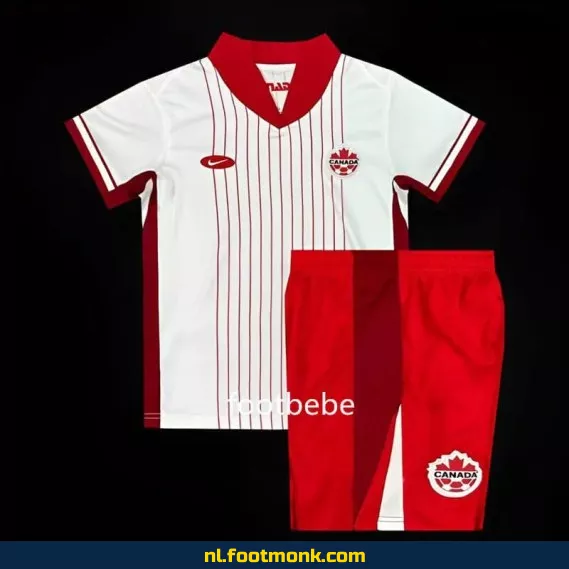 Canada uitvoetbalshirt voor kinderen 2024-2025 – Wit – Officieel voetbalshirt