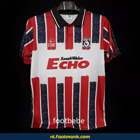 Cardiff City Vintage Voetbalshirt 1990 - Thuis - Origineel Retro Voetbalshirt