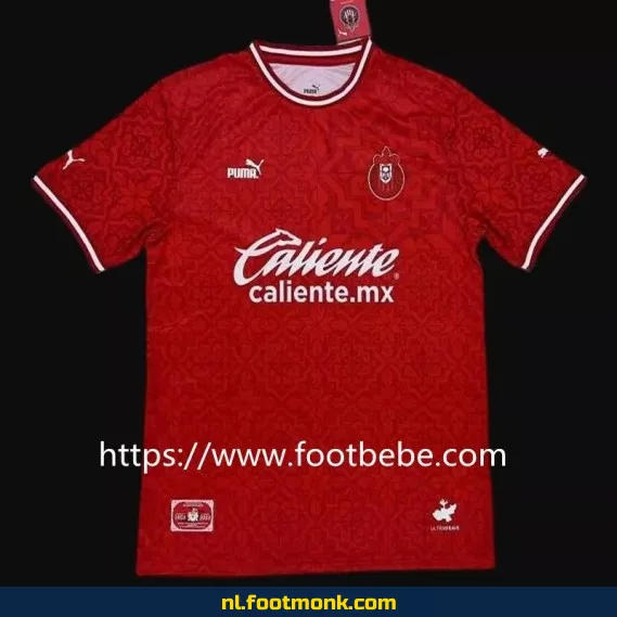 Chivas Guadalajara 100e verjaardag rood voetbalshirt – Officieel voetbaltenue, supporter shirt, custom bedrukking mogelijk