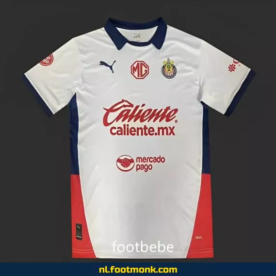 Chivas Guadalajara CD 2024-2025 Uit Thuisshirt Wit – Officieel Voetbalshirt | Voetbalshirts Heren | Originele Voetbaltenue | Fanwear Aanbieding