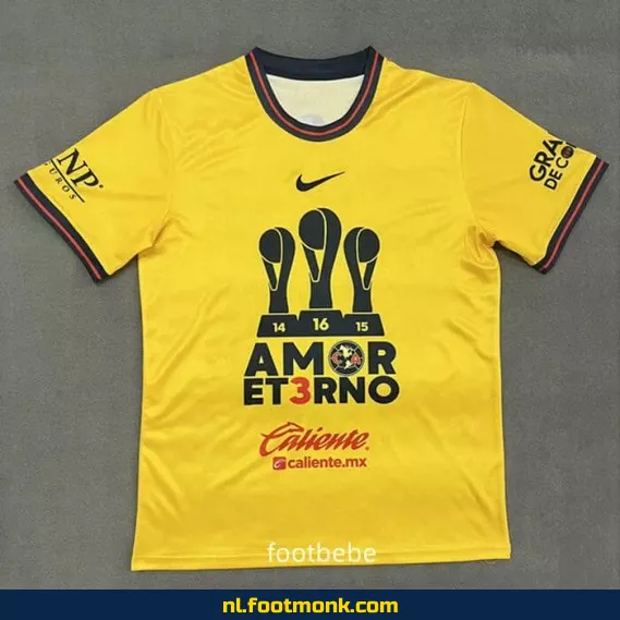 Club América 2024 Drie Kampioenschappen Geel Voetbalshirt – Officieel Voetbaltenue | Heren & Dames | Fanwear | Aanbieding