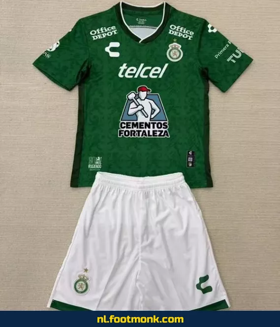 Club León FC Kinder Voetbalshirt 2025-2026 - Groen | Officieel Voetbalshirt | Voetbalshirt Kinderen | Fanwear | Origineel Voetbalshirt