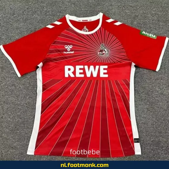 Officieel FC Köln Uit Shirt 2024-2025 - Rood Voetbalshirt | Origineel, Personaliseerbaar | Heren & Dames