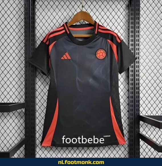 Colombia Dames Voetbalshirt 2024-2025 Uit Tenue Zwart – Officieel Voetbaltenue | Fanwear | Aanbieding