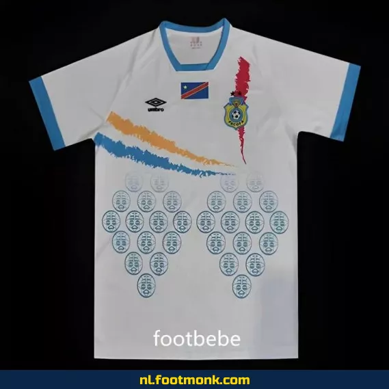 Congo 2023-2024 uit voetbalshirt wit – Officieel voetbaltenue | Voetbalshirts heren/dames | Origineel & custom