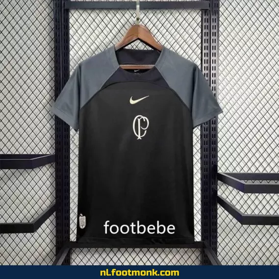 Corinthians 2024-2025 Zwart Trainingsshirt – Officieel Voetbalshirt voor Heren en Dames | Fanwear aanbieding