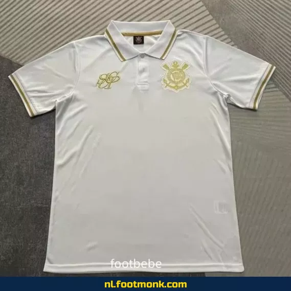 Corinthians 2025-2026 Witte Polo Voetbalshirt – Officieel Fanwear | Voetbalshirt Dames & Heren