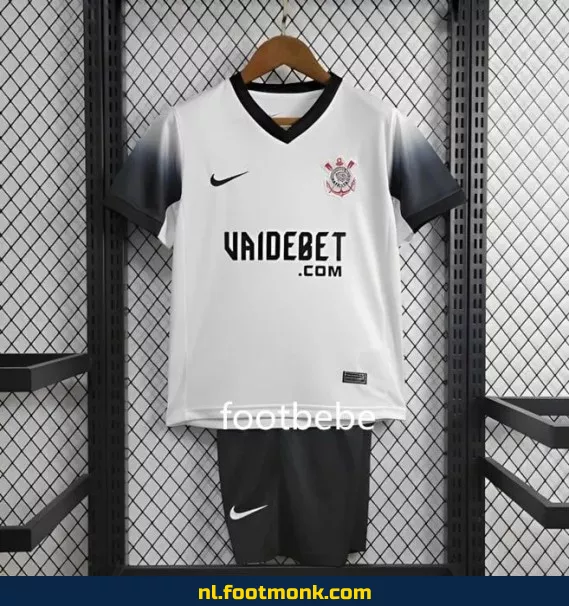 Corinthians Voetbalshirt Kinderen 2024 2025 Thuis Wit - Origineel en Goedkoop Voetbalshirt Kopen