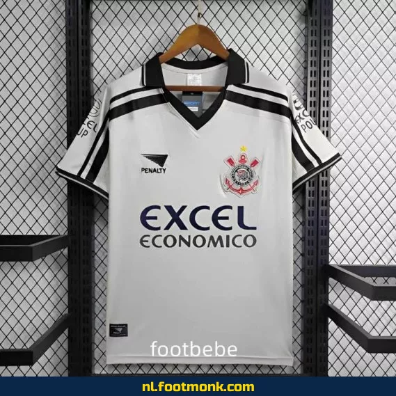 Origineel Corinthians Retro Voetbalshirt - Vintage Thuis Shirt 1997-1998 | Officieel Voetbalshirt Dames & Heren