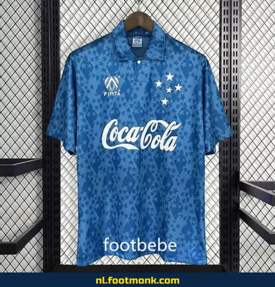 Retro Cruzeiro Voetbalshirt Vintage 1993-1994 - Blauw Thuistenue - Officieel Voetbalshirt