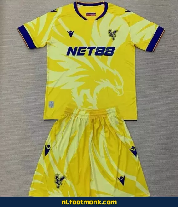 Crystal Palace uit voetbalshirt voor kinderen 2024-2025 – geel tenue | Officieel voetbalshirt | Voetbalshirt kopen | Fanwear aanbieding
