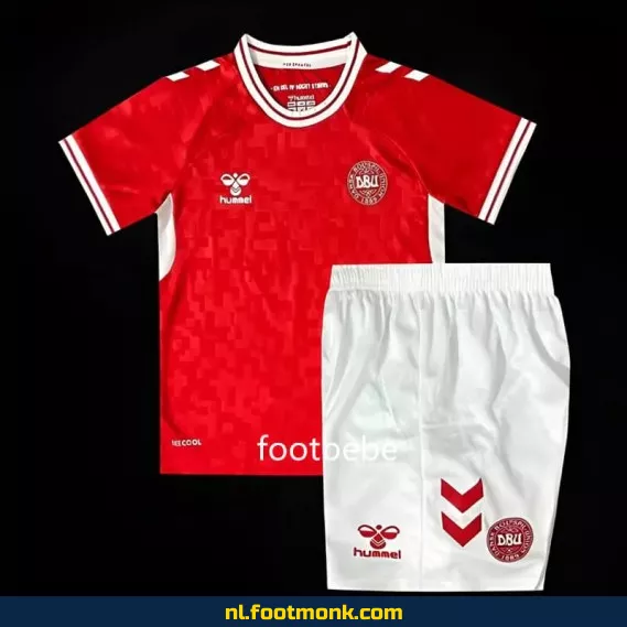 Deens voetbalshirt voor kinderen 2024 - thuisuitvoering rood