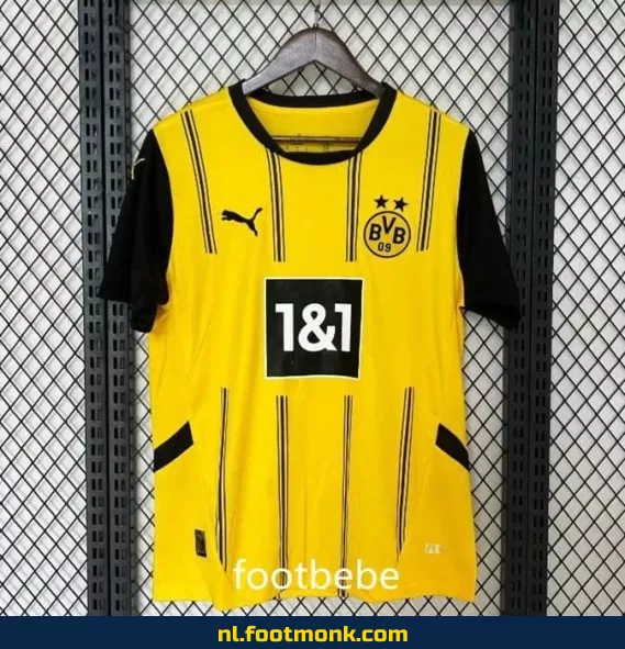 Officieel Borussia Dortmund Thuisshirt 2024-2025 – Voetbalshirt Dames/Heren/Kinderen – Origineel Voetbaltenue met Optionele Bedrukking