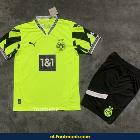 Borussia Dortmund Voetbalshirt Kinderen 2025-2026 - Fluo Groen | Officieel Voetbalshirt | Fanwear | Aanbieding