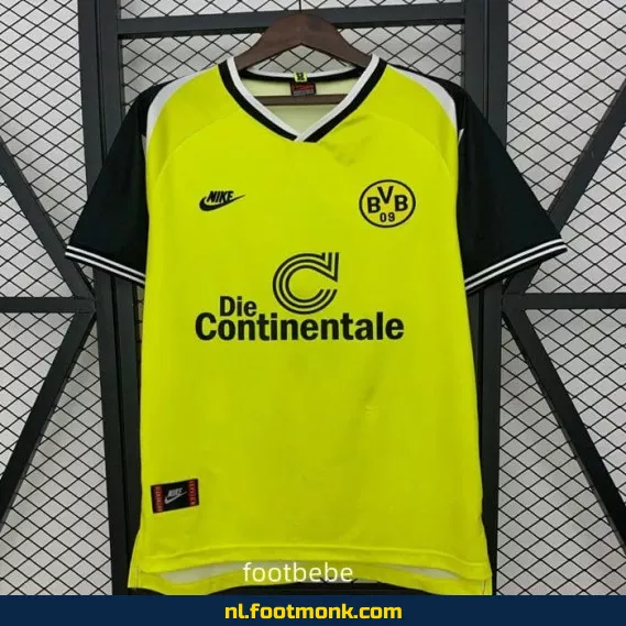 Origineel Borussia Dortmund Vintage Voetbalshirt 1995-1996 Thuistenue - Retro Voetbalshirt Dames/Heren - Officieel Voetbalshirt met Bedrukking