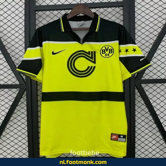 Origineel Borussia Dortmund Vintage Voetbalshirt 1996-1997 Thuistenue - Retro Voetbalshirt Dames/Heren - Officieel Voetbalshirt met Bedrukking