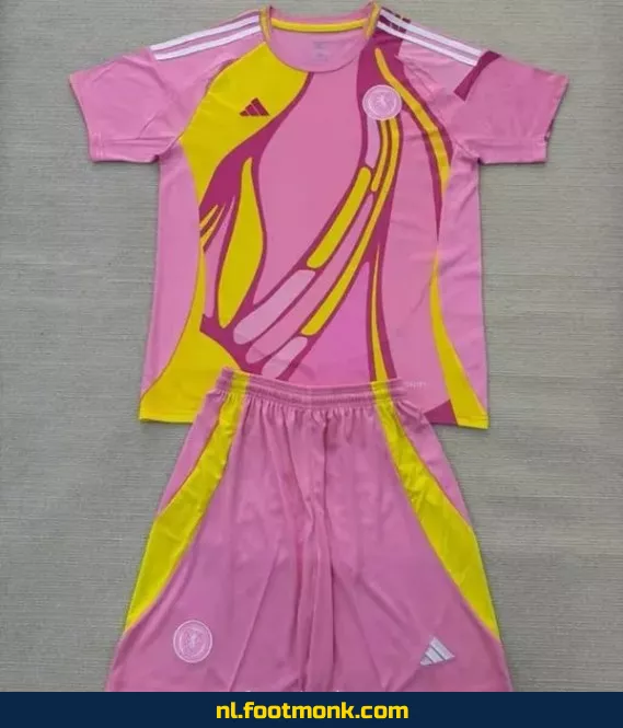 Schotland Voetbalshirt Kinderen 2025-2026 Roze – Officieel Voetbalshirt, Fanwear, Personaliseerbaar
