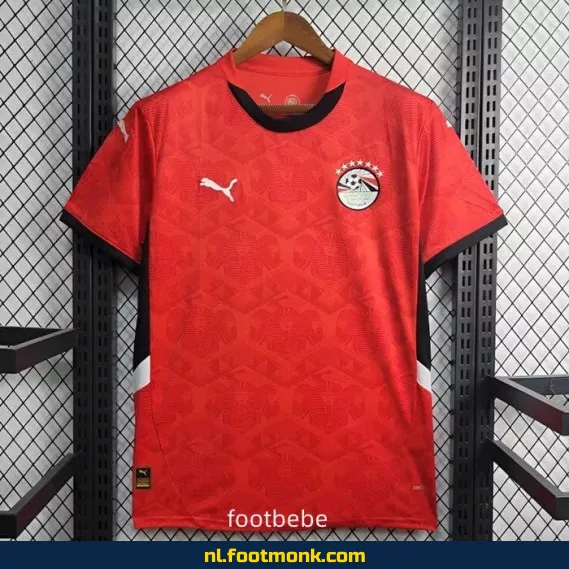 Egypte Thuisshirt 2024-2025 - Rood Voetbalshirt | Officieel Voetbaltenue | Fanwear | Personaliseerbaar