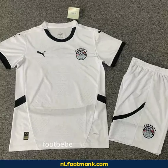 Egypte Voetbalshirt Kinderen 2024-2025 Wit – Officieel Voetbalshirt, Personaliseerbaar
