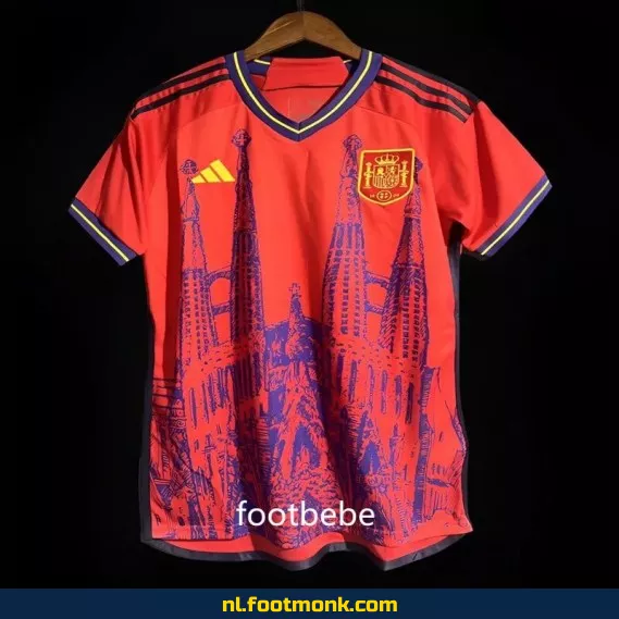 Spanje voetbalshirt 2023/2024 – speciale editie rood | Officieel voetbalshirt | Voetbalshirt heren/dames/kinderen