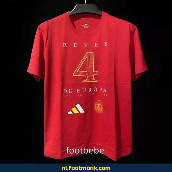 Spanje Euro 2024 rood voetbalshirt - Officieel voetbaltenue voor heren en dames - Fanwear aanbieding