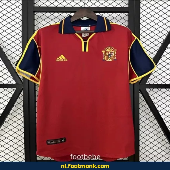Origineel Spaans Retro Voetbalshirt 2000 - Thuistenue - Vintage Voetbalshirt Dames/Heren - Officieel Voetbalshirt